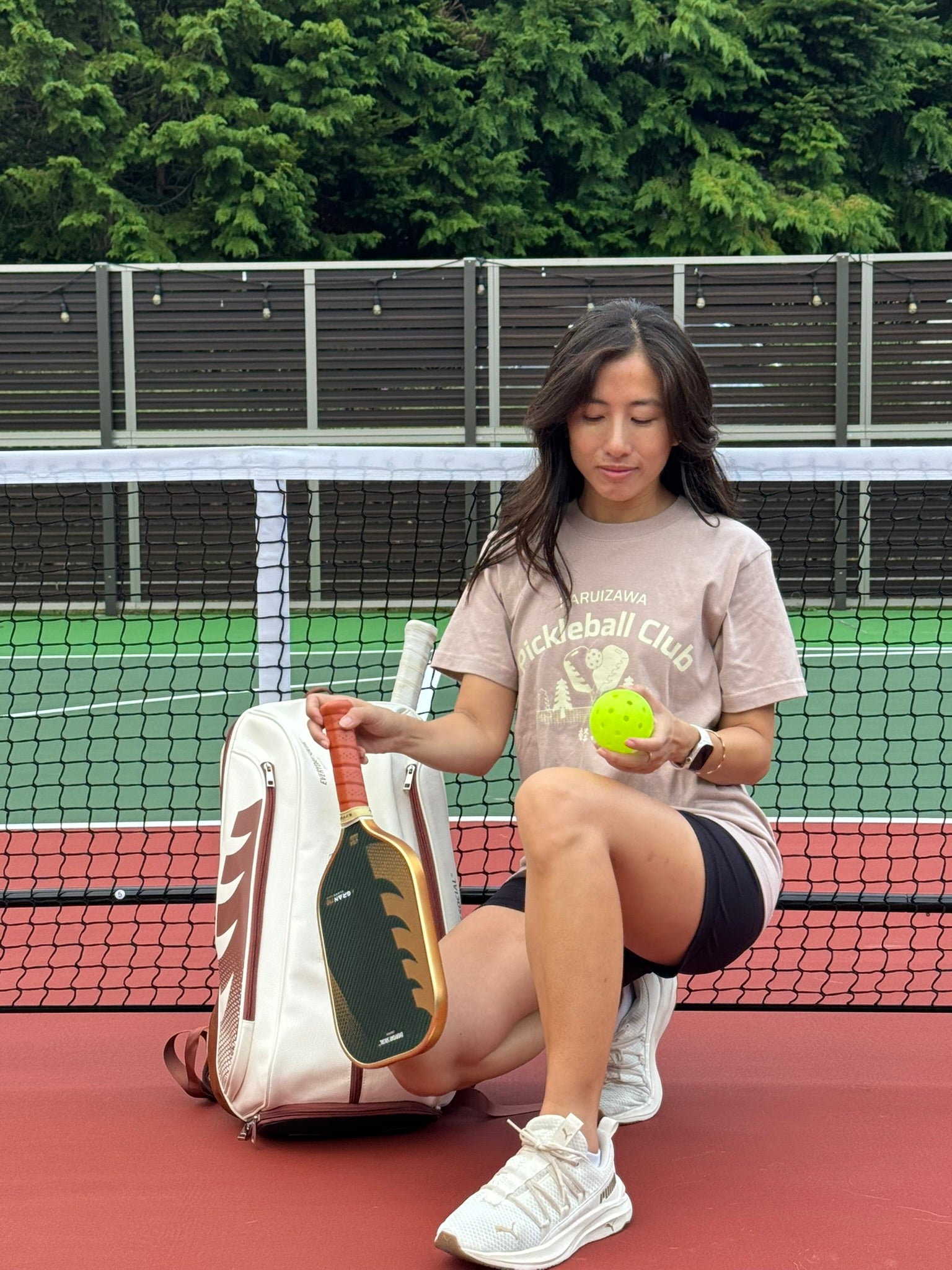 Karuizawa Pickleball Club - Classic Premium T-Shirt (Smokey Pink)