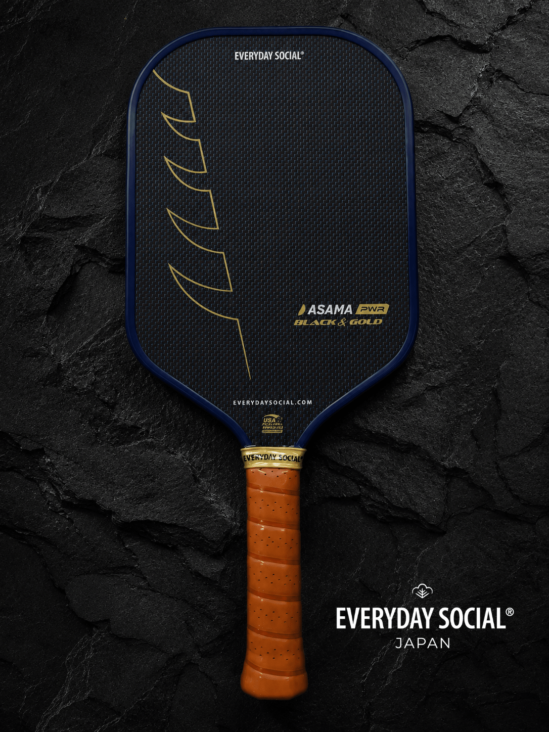 EVERYDAY SOCIAL® - ASAMA BLACK & GOLD PWR (Full-Foam Gen4) Navy