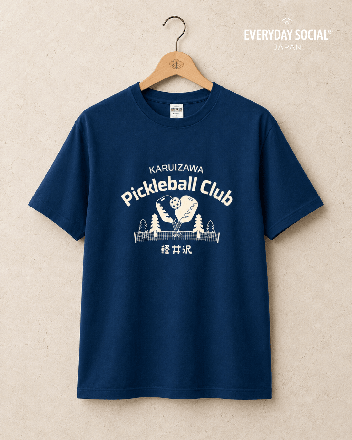EVERYDAY SOCIAL® - Karuizawa Pickleball Club - Premium Cotton Jersey T-Shirt