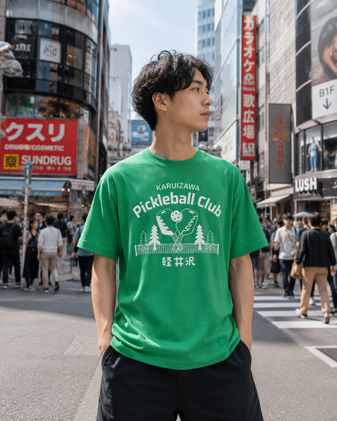EVERYDAY SOCIAL® - Karuizawa Pickleball Club - Premium Cotton Jersey T-Shirt