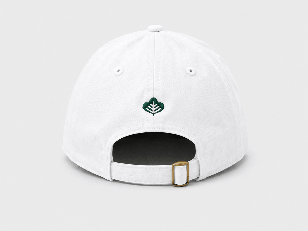 White EVERYDAY SOCIAL Signature Hat with adjustable back strap, rear view