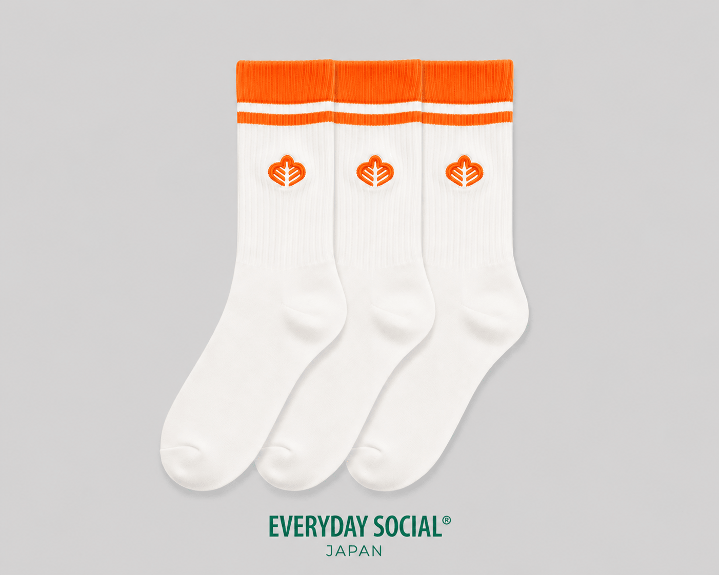 EVERYDAY SOCIAL® - The Classic Crew Sock (3-Pack Autumn Orange)
