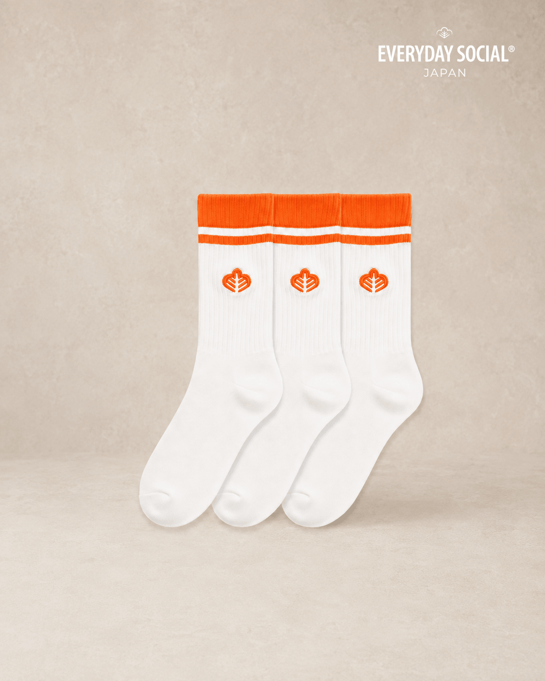 EVERYDAY SOCIAL® - The Classic Crew Sock (3-Pack Autumn Orange)
