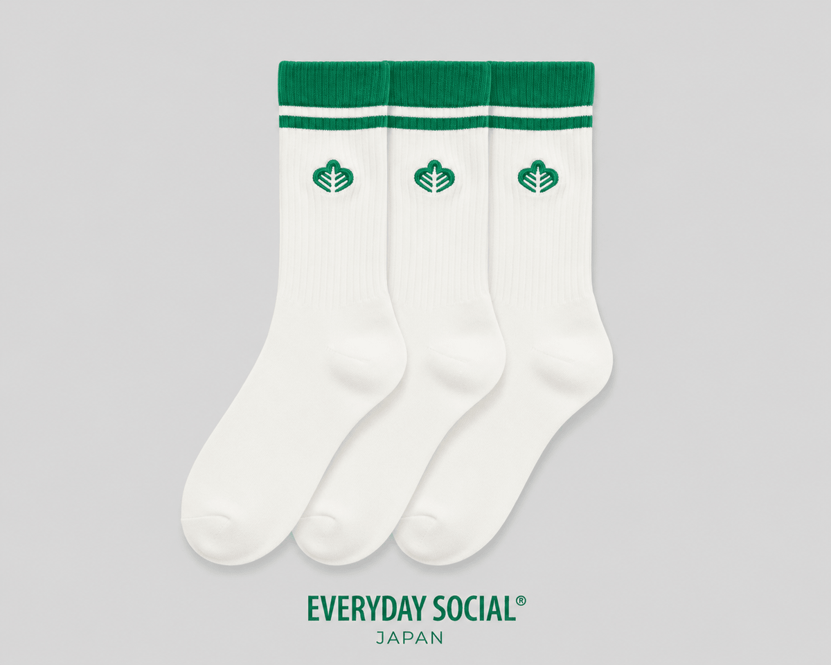 EVERYDAY SOCIAL® - The Classic Crew Sock (3-Pack Forest Green)
