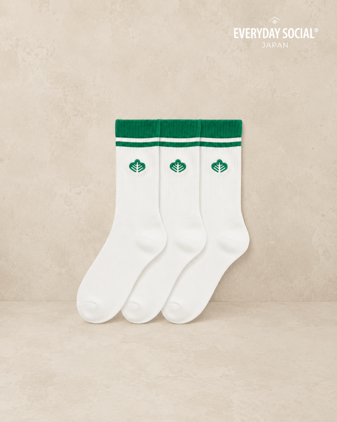EVERYDAY SOCIAL® - The Classic Crew Sock (3-Pack Forest Green)